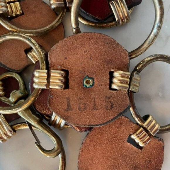 ETIENNE AIGNER Leather Gold Ring Signature Brown Vintage Belt 1515 - Picture 9 of 15